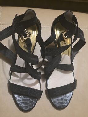 Michael Kors Black Strappy Sandals